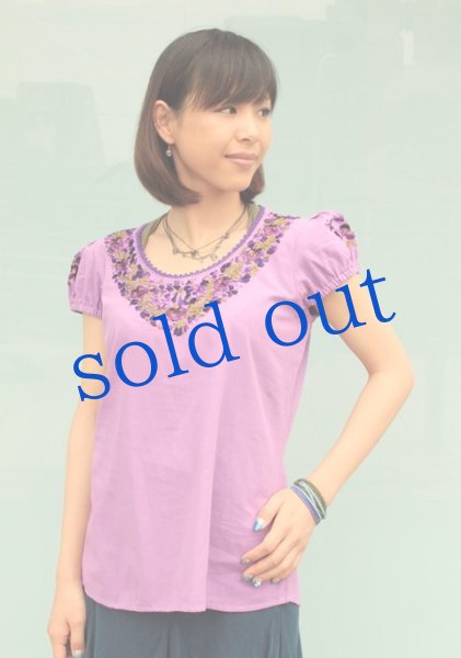 画像2: サンアントニーノ刺繍パフスリーブトップス (2)