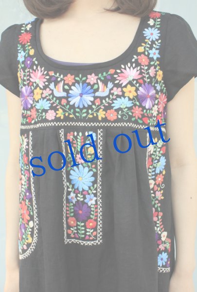 画像2: 洋服デザインの手刺繍ワンピース (2)