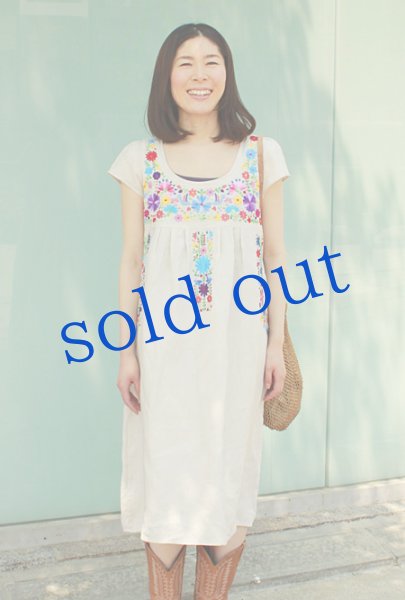画像3: 洋服デザインの手刺繍ワンピース (3)