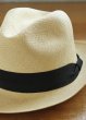 画像1: 黒リボンの本格派パナマ帽 (1)