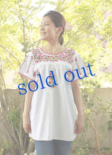 メキシコ刺繍の洋服ワンピース、チュニック、メキシカン刺繍