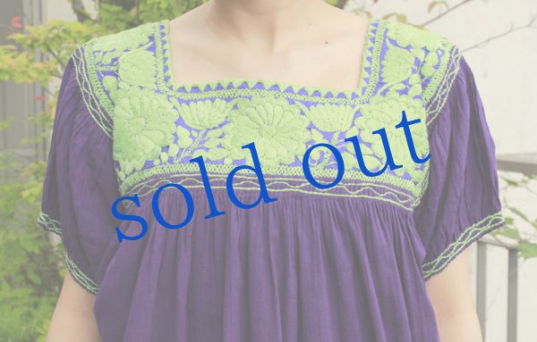 画像5: メキシコ刺繍ショートワンピース「チアパス」 (5)
