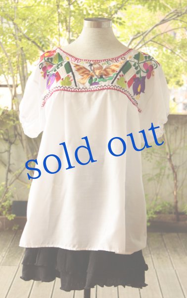 画像3: メキシカン国旗刺繍のブラウス (3)