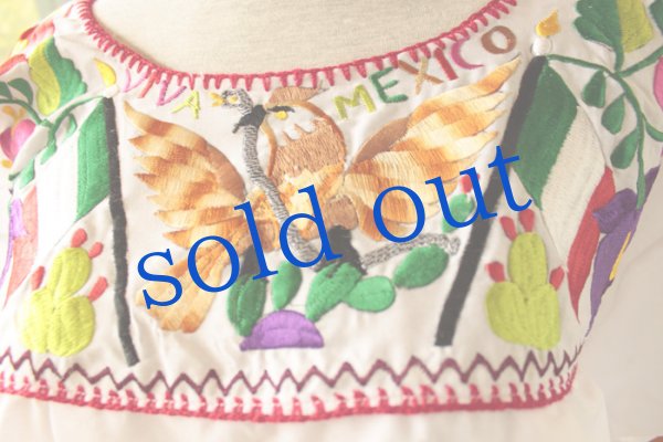 画像4: メキシカン国旗刺繍のブラウス (4)
