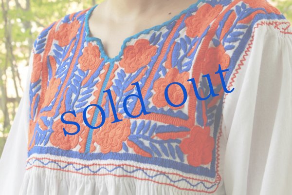 画像4: メキシコ刺繍ワンピース「チアパス」 (4)