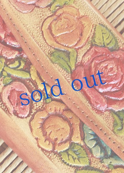 画像2: メキシカン革財布[ローズ] (2)