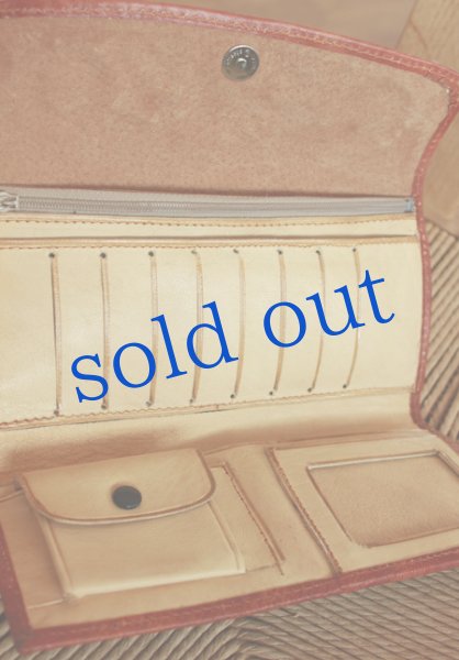 画像3: メキシカン革財布[ローズ] (3)