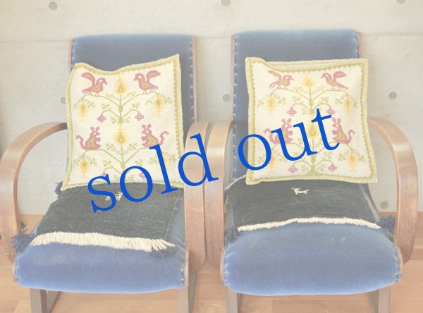 画像4: 手紬毛糸織りクッションカバー (4)