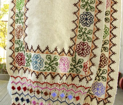 画像3: 手紬ウールの刺繍レボソショール