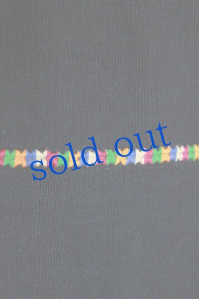 画像5: 藍の染と刺繍の織生地長そでトップス (5)