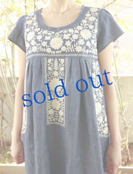 画像4: 洋服デザインの手刺繍ワンピース (4)