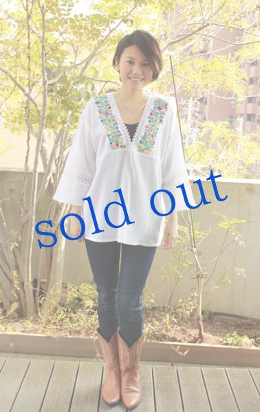 画像3: ガーゼ刺繍ブラウス・サンアントニーノ (3)