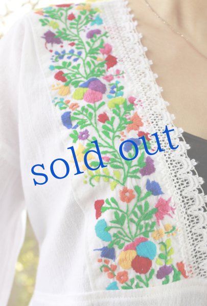 画像2: ガーゼ刺繍ブラウス・サンアントニーノ (2)