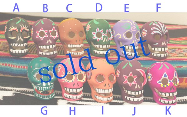 画像5: 小さな陶器のガイコツヘッド (5)