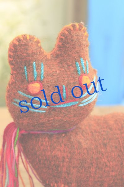 画像2: 手つむぎ・手織りウールのぬいぐるみ・アニマリート (2)