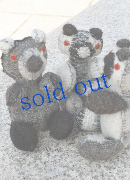 画像2: 手つむぎ手織りウールのぬいぐるみアニマリート (2)