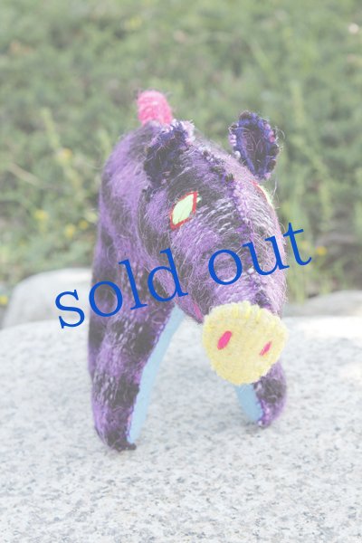 画像2: 手つむぎ・手織りウールのぬいぐるみ・アニマリート (2)