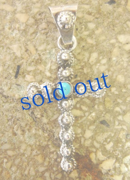 画像3: ターコイズクロスペンダント (3)