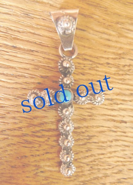 画像4: ターコイズクロスペンダント (4)