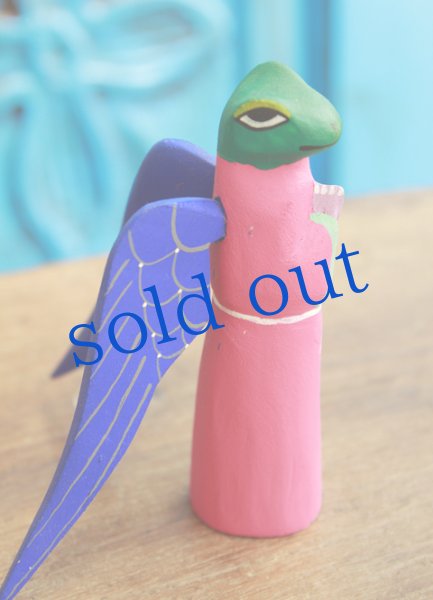 画像2: オアハカ木彫り人形　アレブリヘ　 (2)