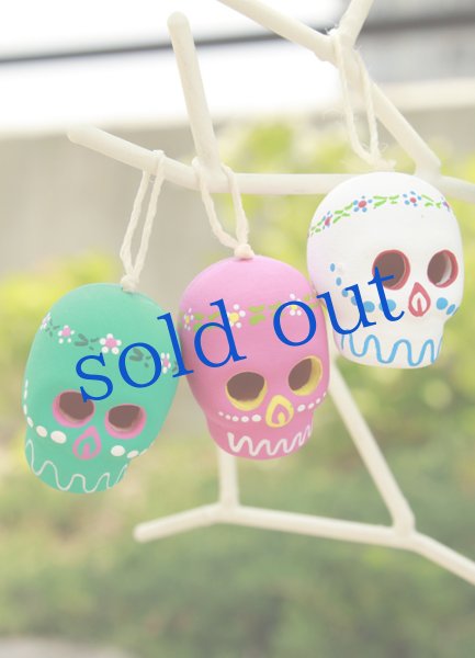 画像2: 小さな陶器のガイコツヘッドS (2)