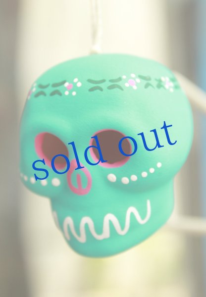 画像3: 小さな陶器のガイコツヘッドM (3)