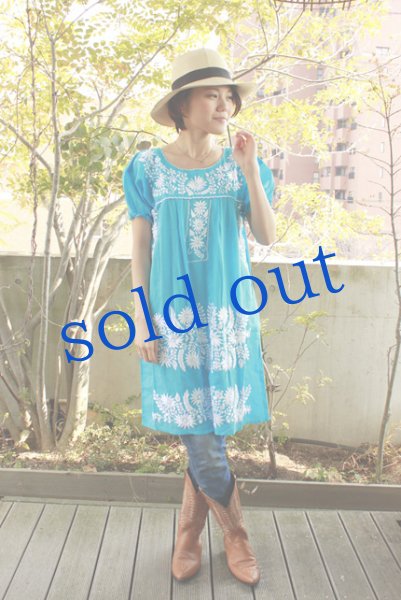 画像3: デラックス刺繍のガーゼチュニック (3)