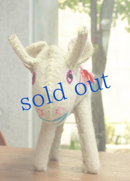 画像2: 手つむぎ・手織りウールのぬいぐるみ・アニマリート (2)