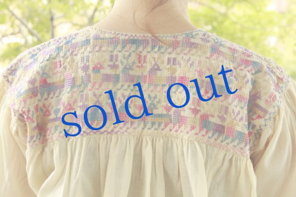 画像5: クロスステッチ刺繍ブラウス (5)