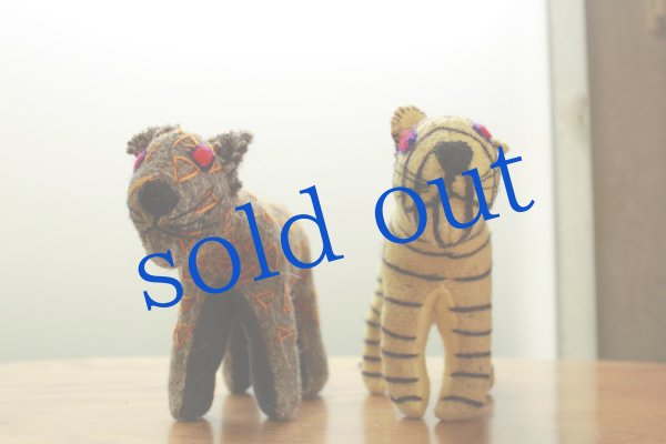 画像4: 手つむぎ手織りウールのぬいぐるみアニマリート (4)