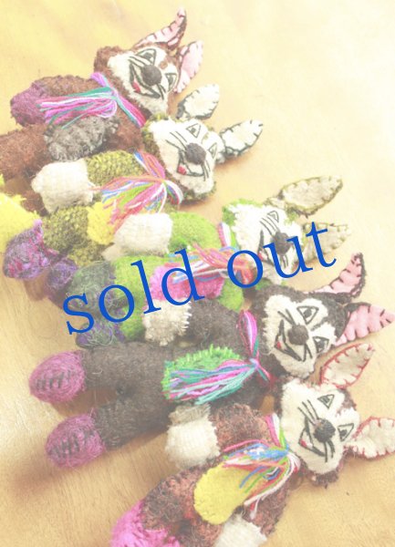 画像3: 手つむぎ手織りウールのぬいぐるみアニマリート (3)