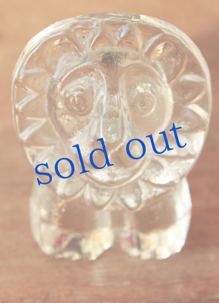 画像2: ガラスのライオン置物 (2)