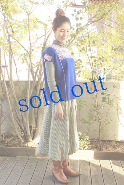 画像3: 手織り生地のウィピルトップス (3)