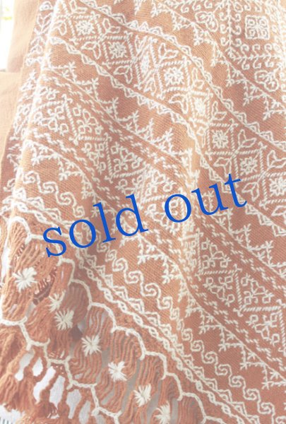 画像1: プエブラ州の刺繍ショール (1)