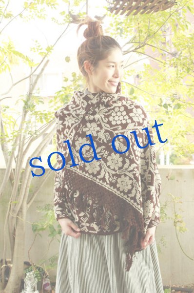 画像2: プエブラ州の刺繍ショール (2)