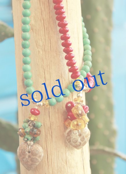 画像2: 化石とチアパスの琥珀ネックレス (2)