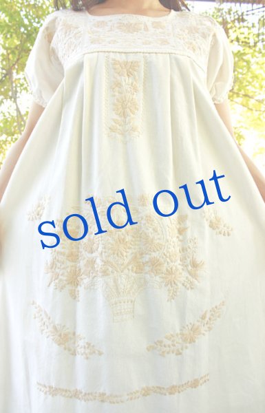 画像5: メキシコ刺繍オリジナルワンピース (5)