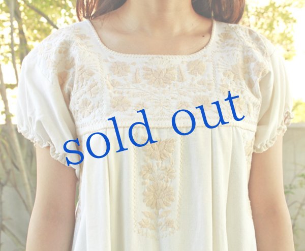 画像4: メキシコ刺繍オリジナルワンピース (4)