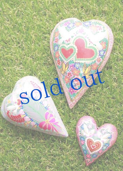 画像2: アレブリヘ白鳩と小花のハート (2)