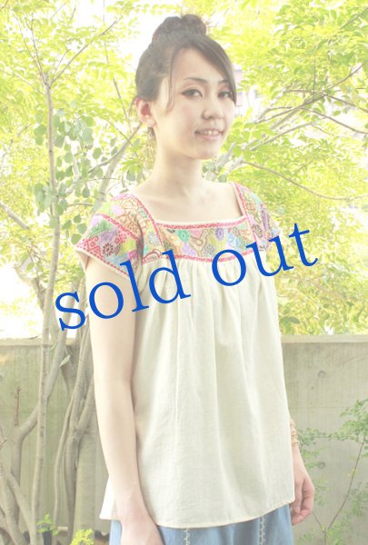 画像2: プエブラ州の刺繍ブラウス　 (2)