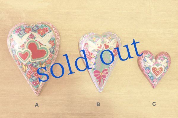 画像3: アレブリヘ白鳩と小花のハート (3)