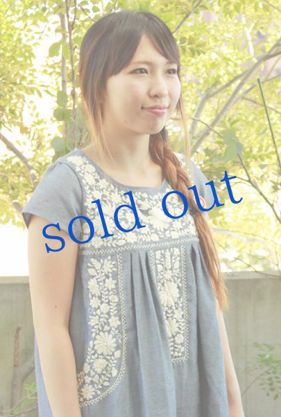 画像3: 洋服デザインの手刺繍ワンピース (3)