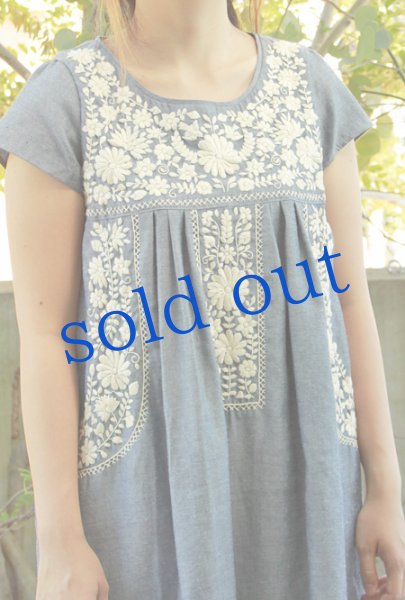 画像5: 洋服デザインの手刺繍ワンピース (5)