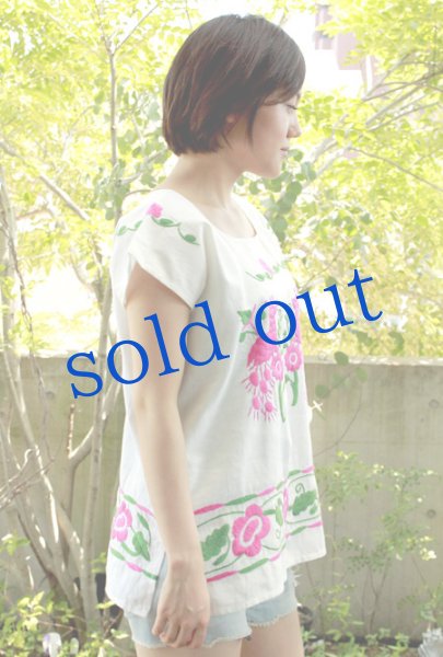 画像3: 刺繍ウィピルトップス-孔雀の刺繍  (3)