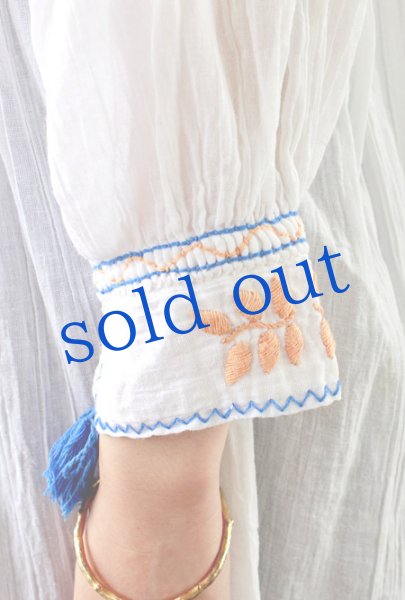 画像5: メキシコ刺繍長そでブラウス「チアパス」 (5)