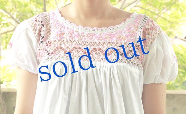画像3: サンアントニーノ刺繍ドロンワーク刺繍トップス (3)