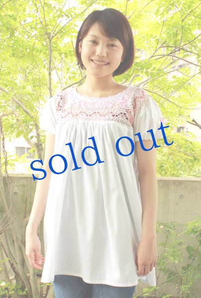 画像2: サンアントニーノ刺繍ドロンワーク刺繍トップス (2)