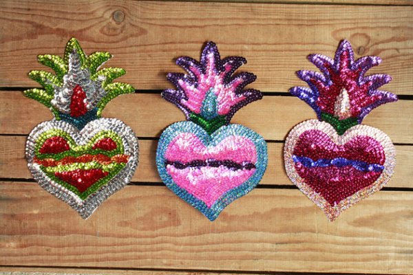 画像3: スパンコール メキシカンハート (3)