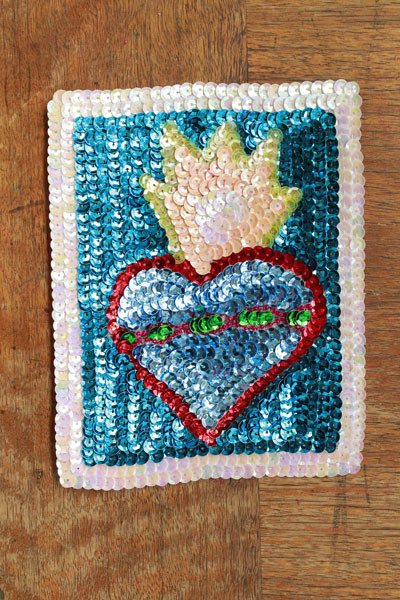 画像3: スパンコール ハート四角絵 (3)