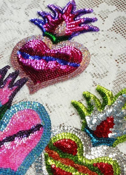 画像2: スパンコール メキシカンハート (2)